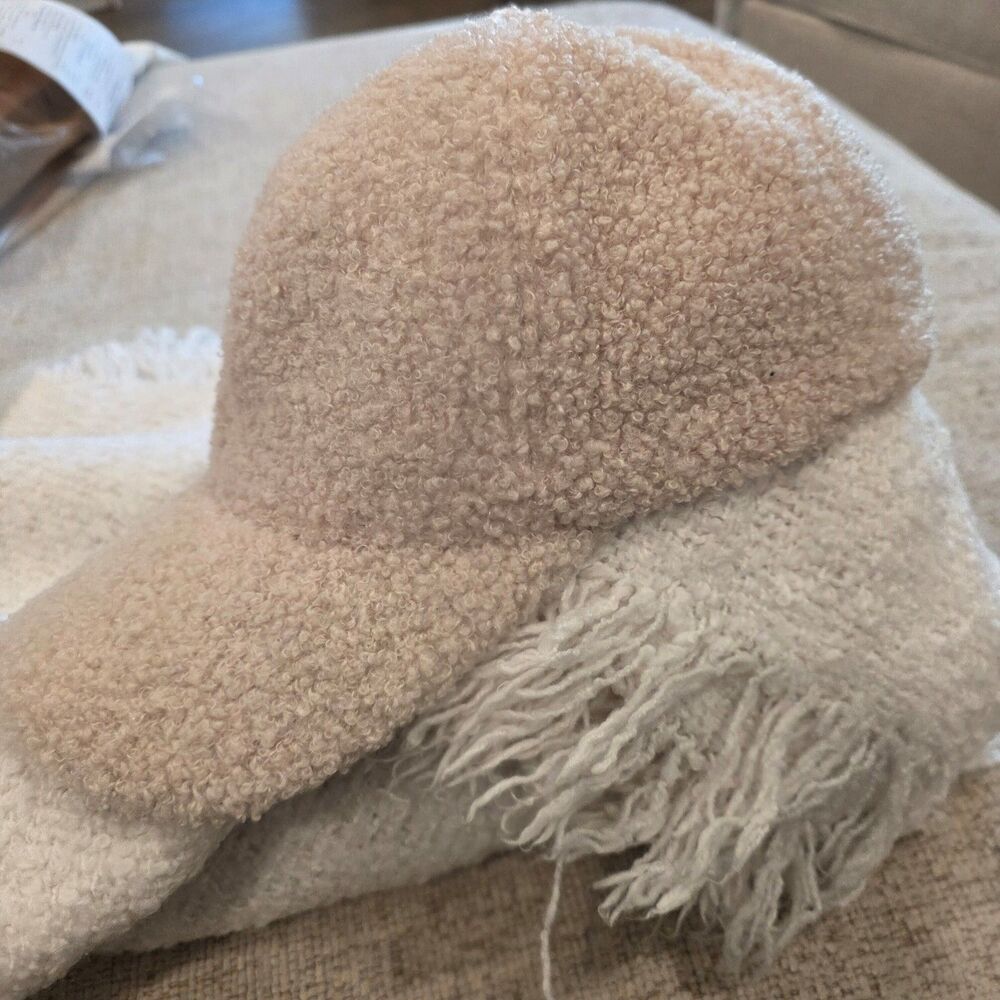 Fuzzy Sherpa Teddy Bear Baseball Cap